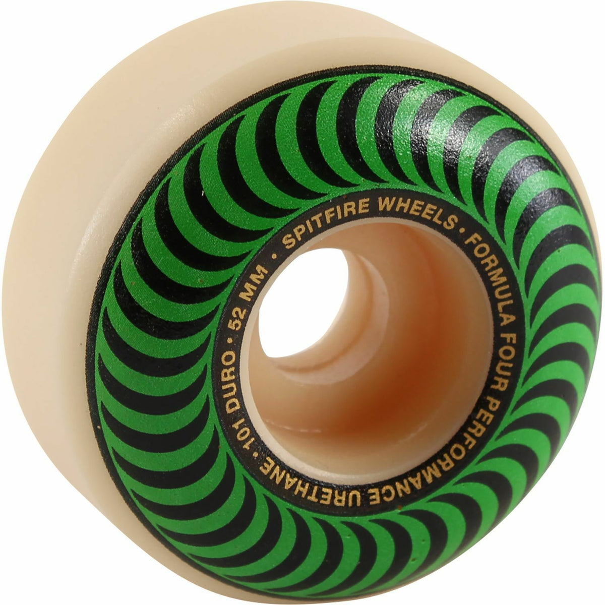 Spitfire Wheels F4 Classic Swirl 52mm 101a - White/Green (Set of 4)