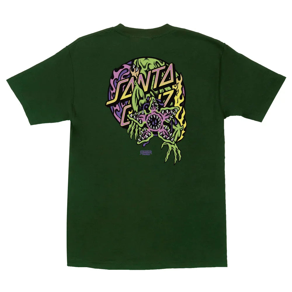 Santa Cruz x Stranger Things Demogorgon Dot T-Shirt - Forest