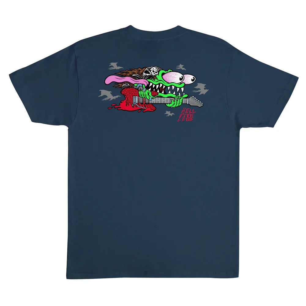 Santa Cruz x Stranger Things Eddie Slasher T-Shirt - Blue Dusk
