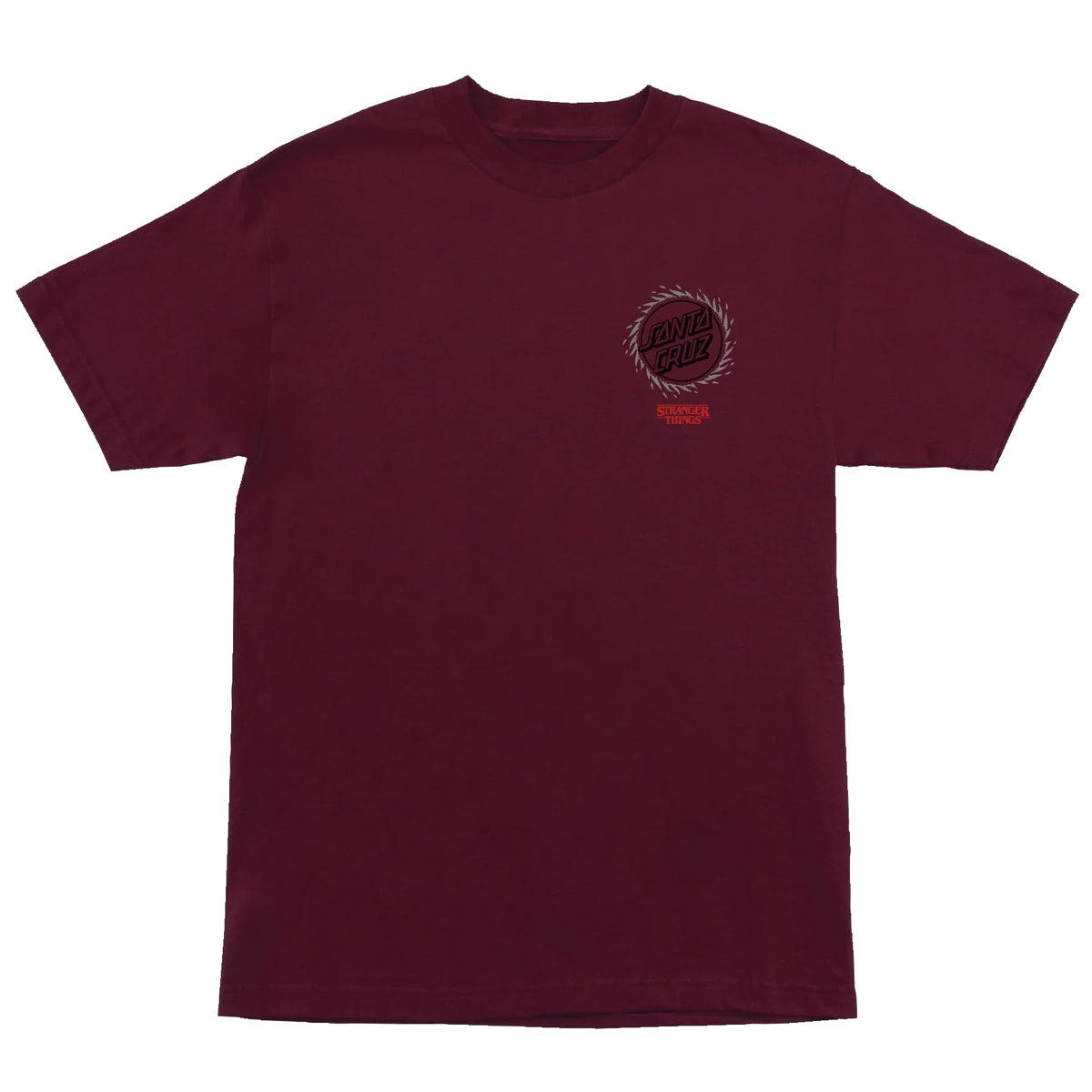 Santa Cruz x Stranger Things Hellfire Pit T-Shirt - Maroon
