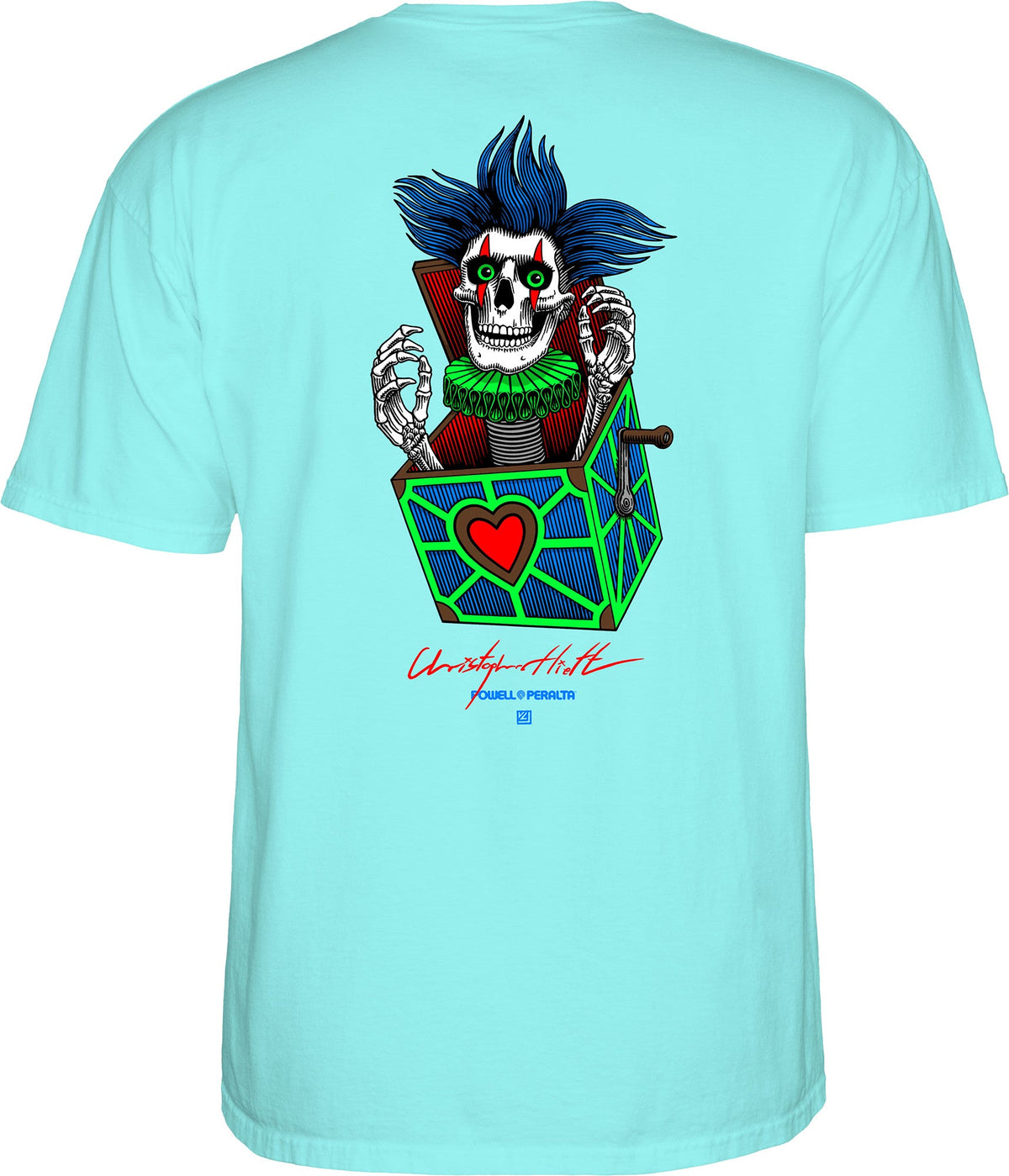 Powell Peralta Chris Hiett Skull T-shirt - Celadon