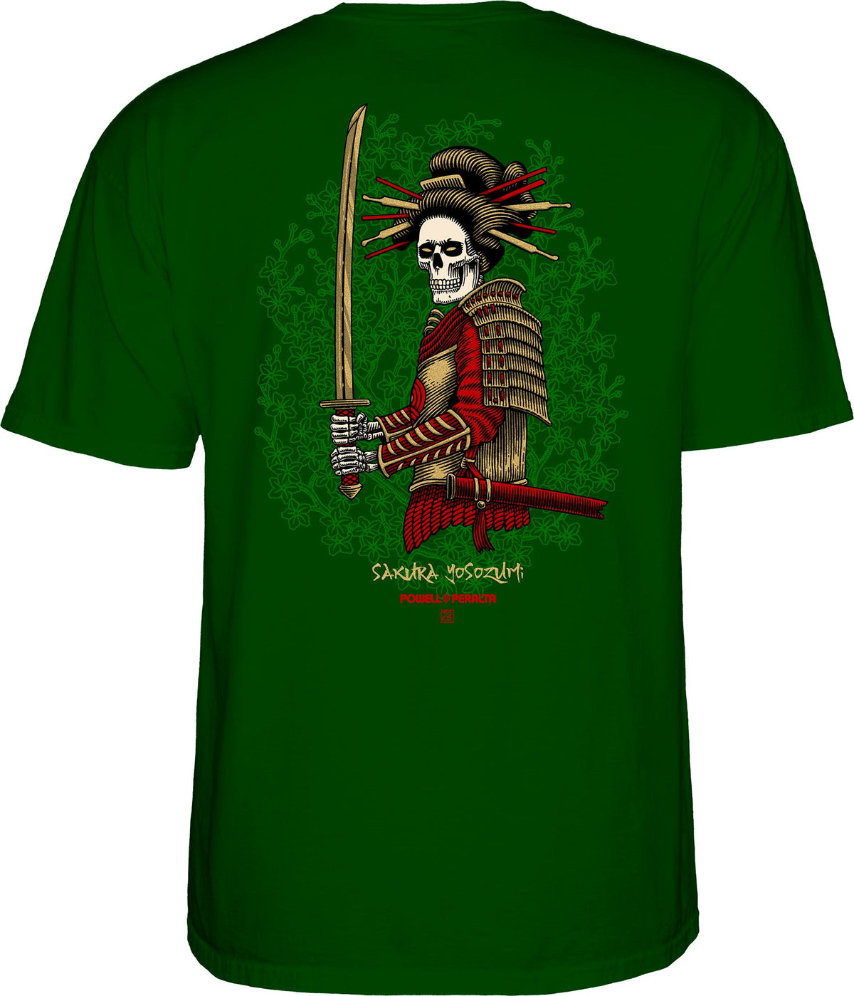Powell Peralta Sakura Yosozumi Onna-Bugeisha T-shirt - Forest Green