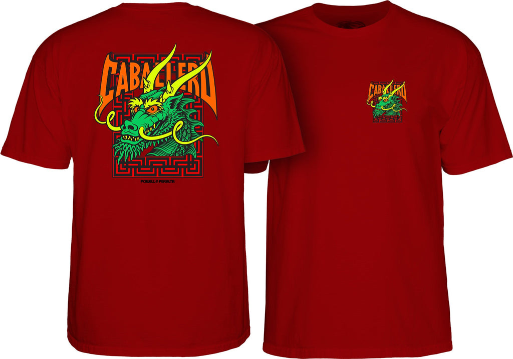 Powell Peralta Steve Caballero Street Dragon T-shirt - Garnet