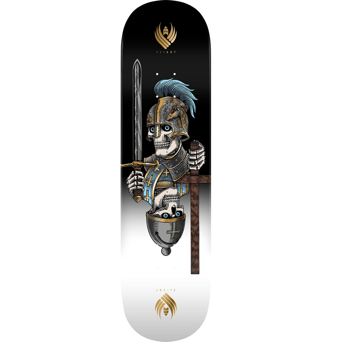 Powell Peralta Pro Dan Corrigan Chess Skulls Flight Skateboard Deck - 8.42″ Gold Foil