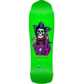 Powell Peralta Pro Chris Hiett Skull 7-Ply Maple Skateboard Deck - 9.5″ Neon Green/Blue Foil