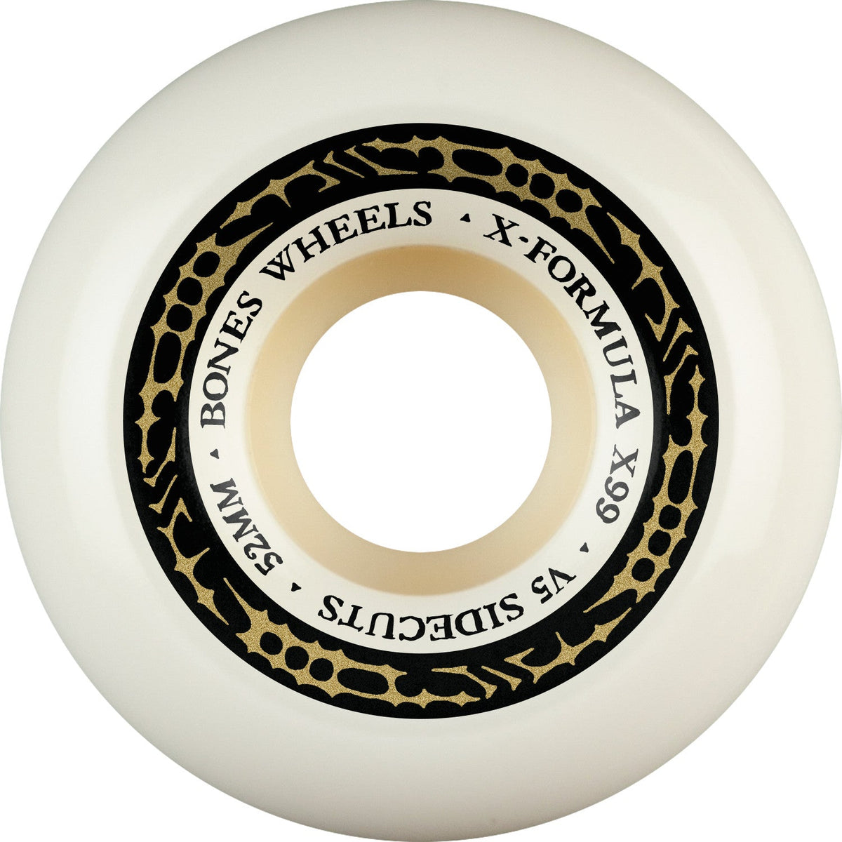 Bones X-Formula V5 Sidecuts 52mm 99a Wheels - White (Set of 4)