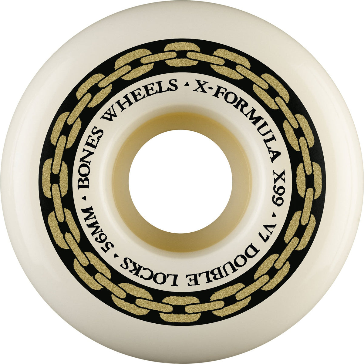 Bones X-Formula Double Locks V7 56mm 99a Wheels - White (Set of 4)