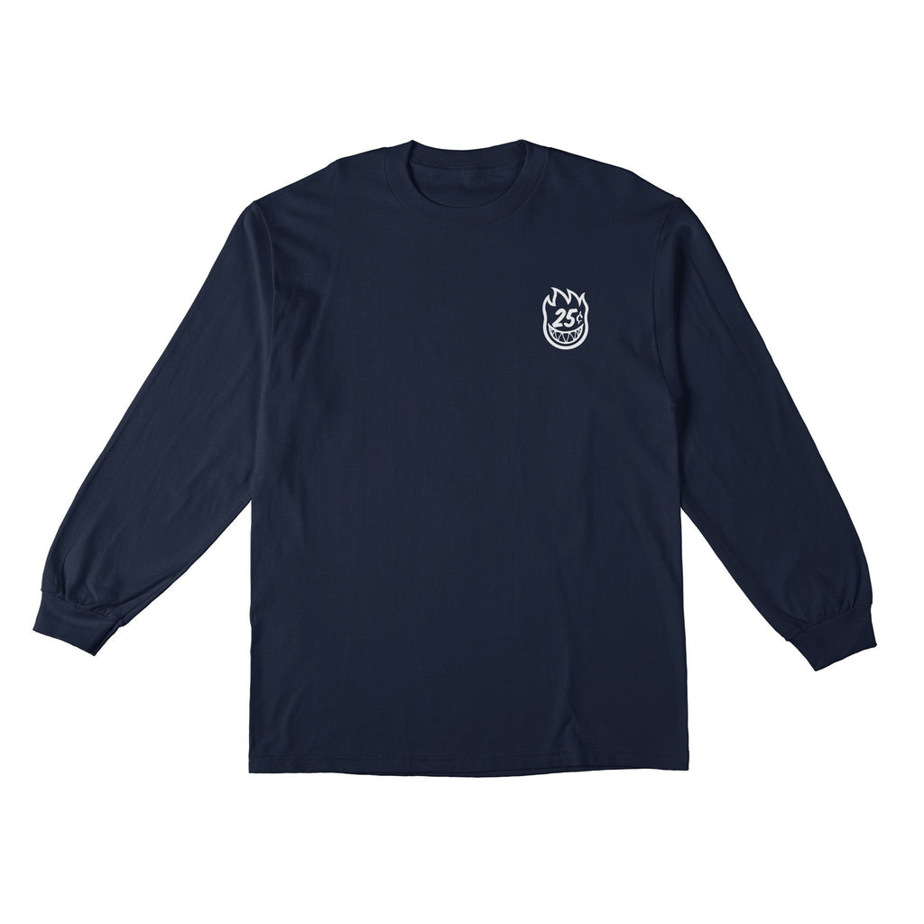 Spitfire X QS Quarter Classic Long Sleeve Tee - Navy/White